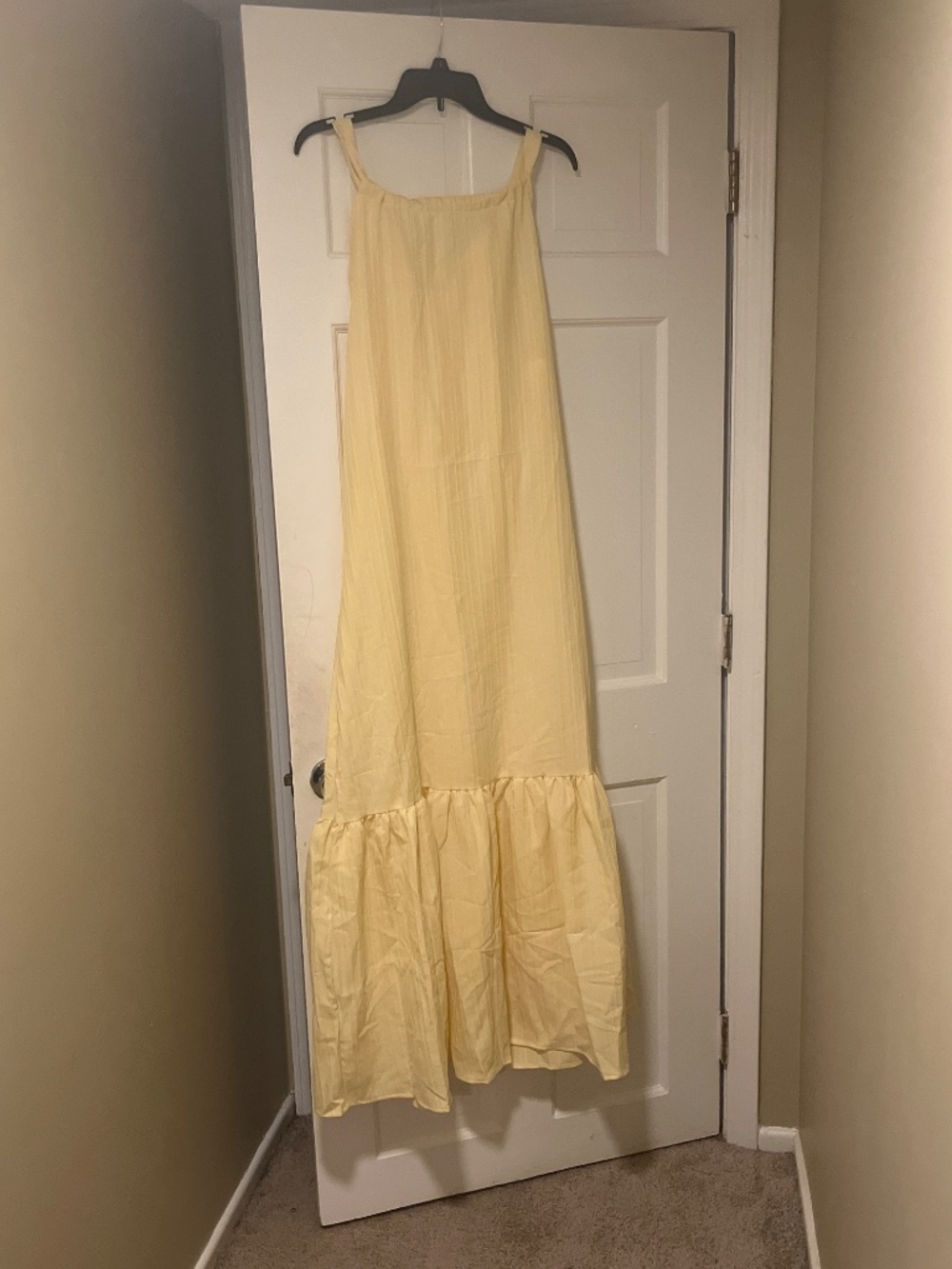 Yellow Ruffle Hem Dress - Picture 4 of 4